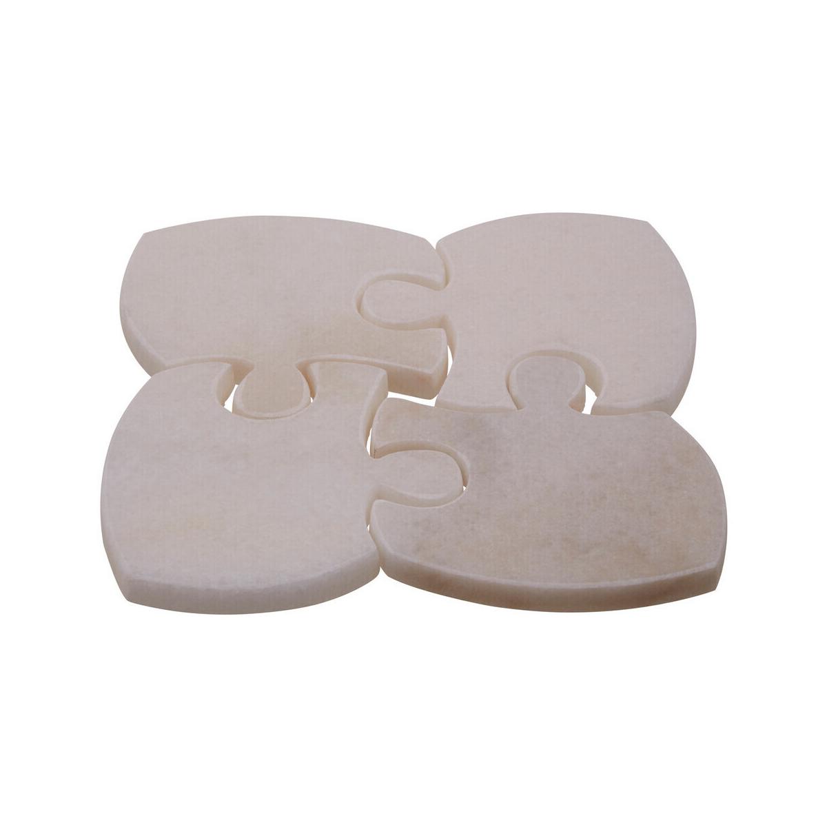 Kindia Set of 4 Marble Jigsaw Coasters