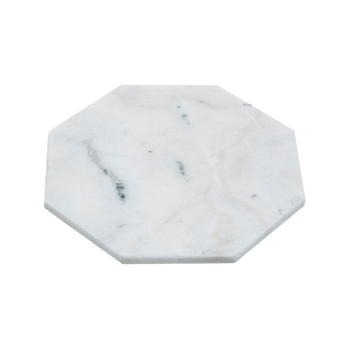 Kindia White Finish Octagonal Marble Trivet