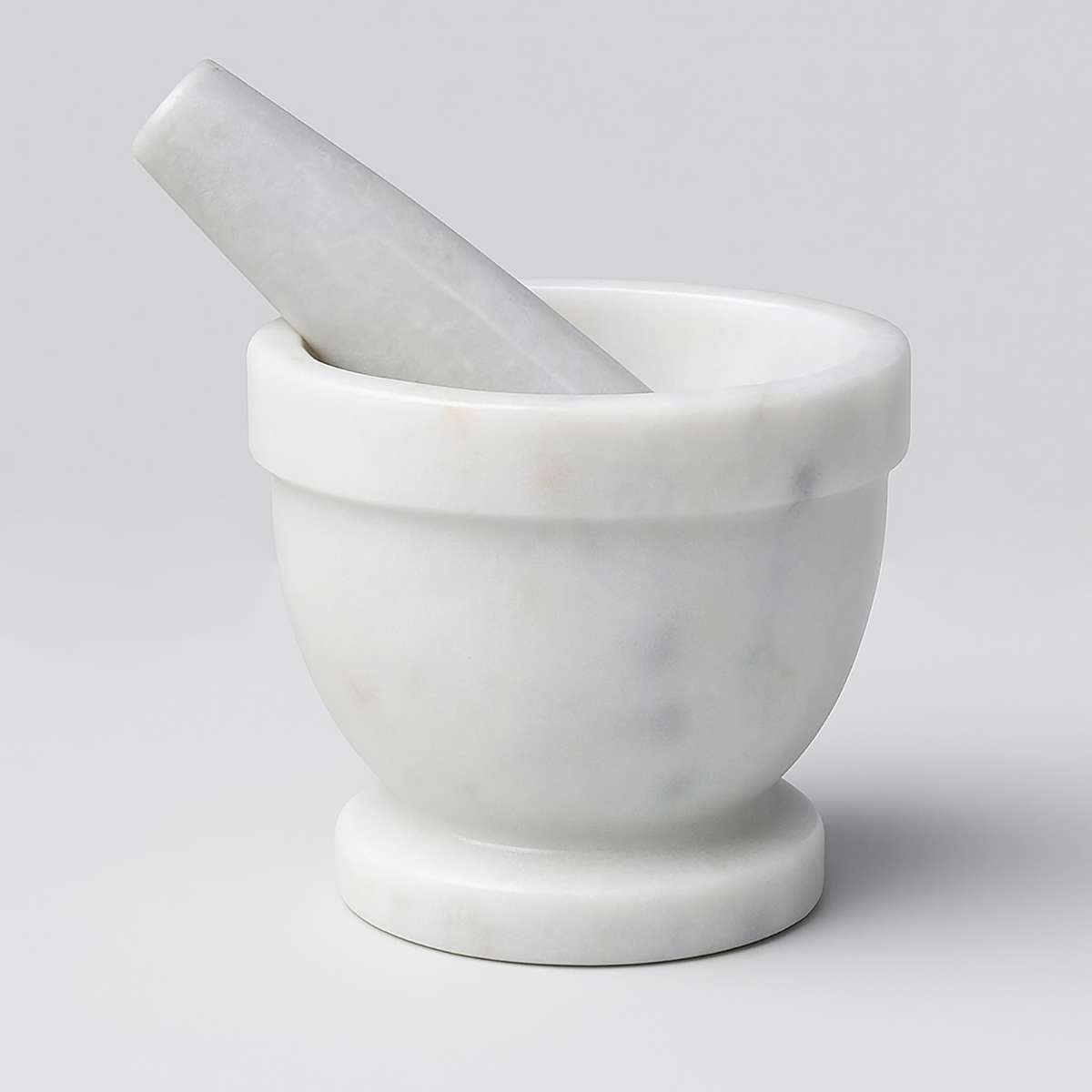 Salerno White Marble Mortar And Pestle Set