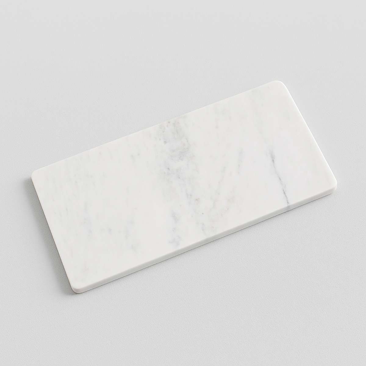 Salerno White Marble Rectangular Choppin