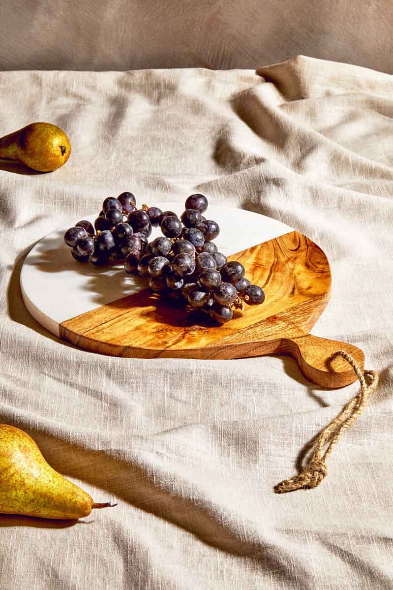 Monzaro Small Marble And Acacia Wood Paddle Board