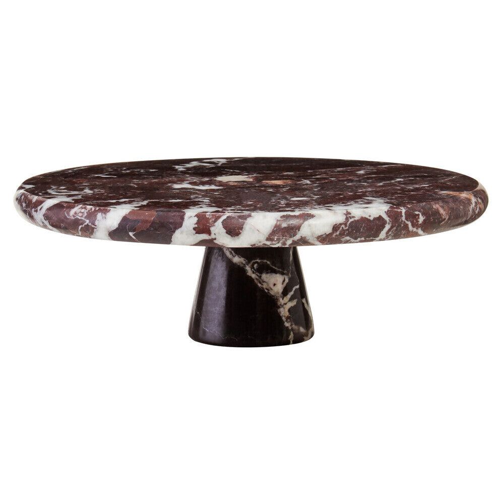 Salmo Red Marble Cake Stand