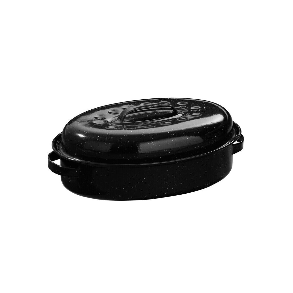 Carvara Black Enamel Small Casserole Dish