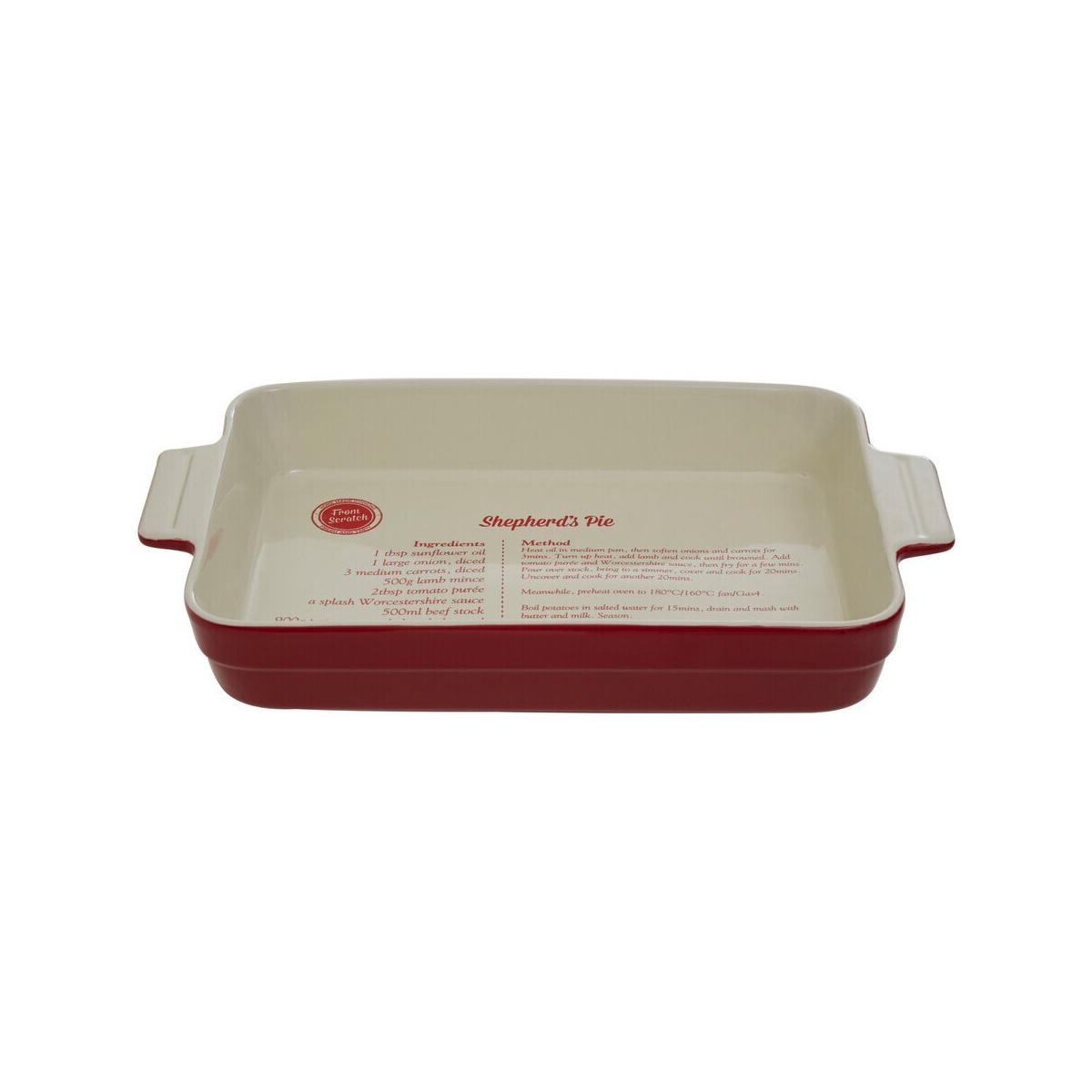 From Scratch Red Stoneware 3300ml Oven Dish