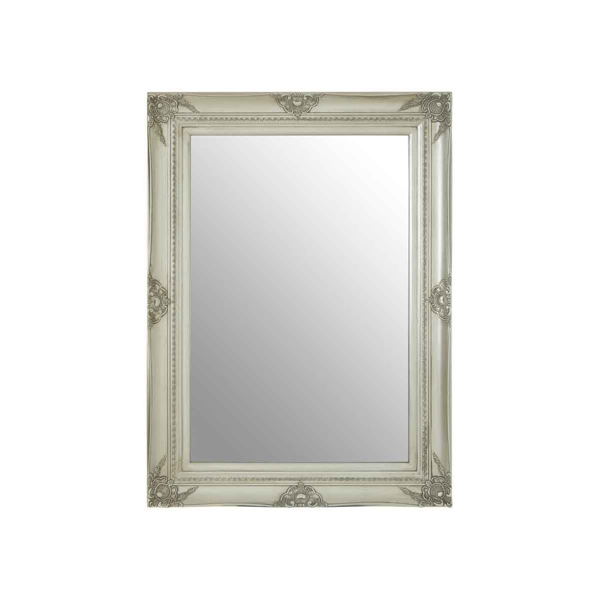 Brussels Baroque Rectangular Silver Wall Mirror