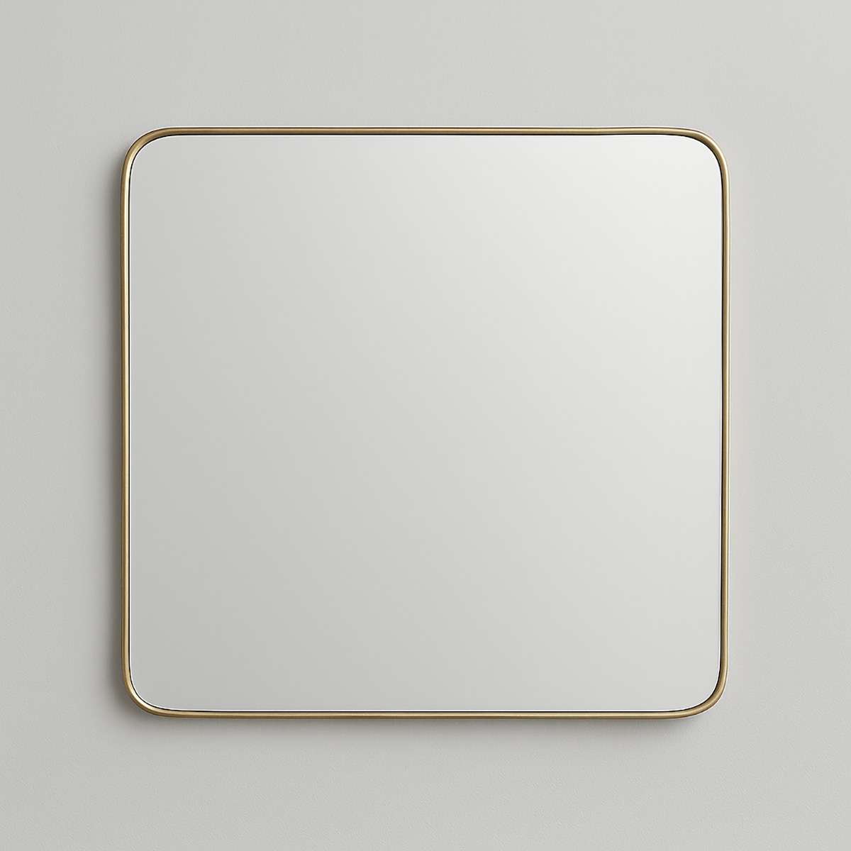 Tia Medium Gold Finish Square Wall Mirro