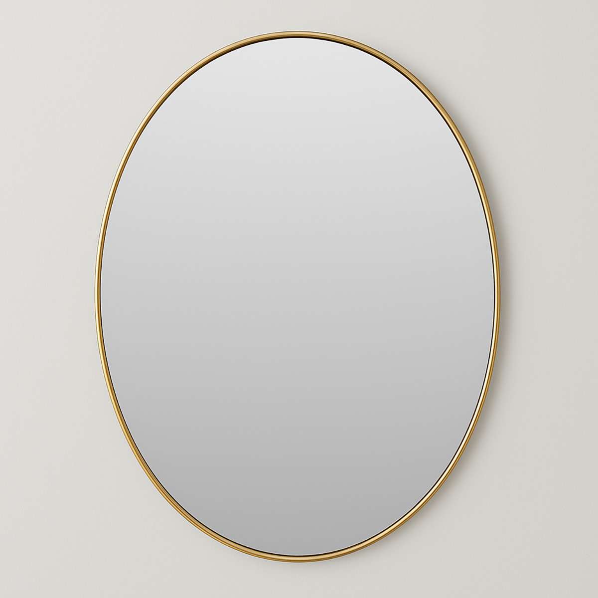 Helen Large Gold Finish Oval Wall Mirror