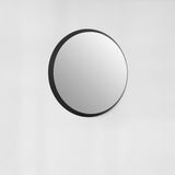 Athena Round Medium Black Wall Mirror