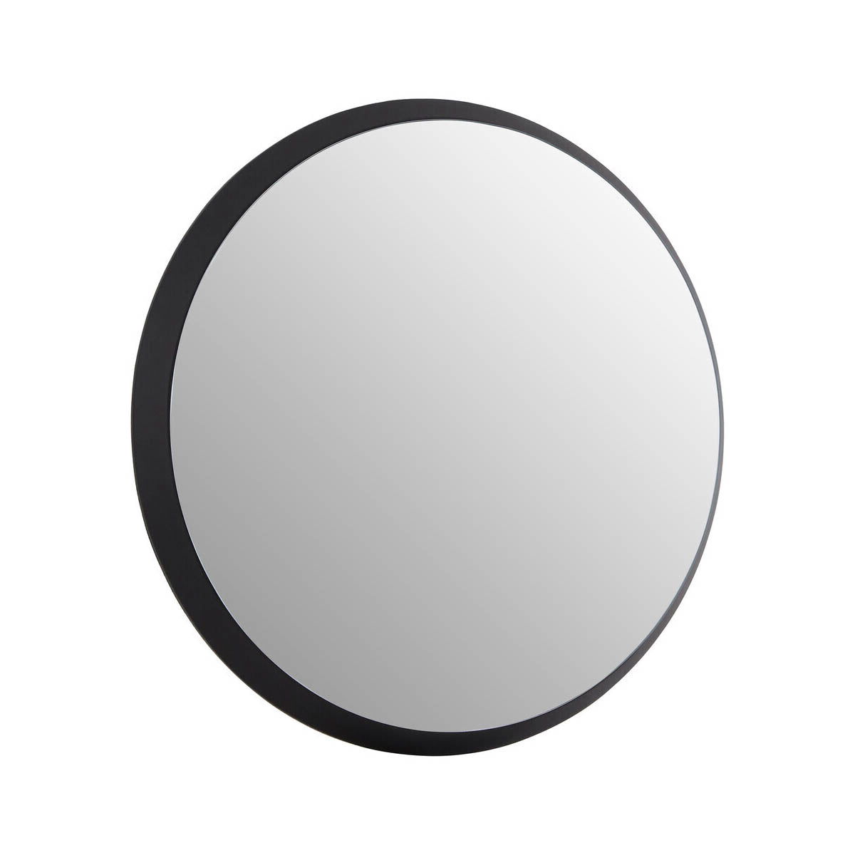 Athena Round Medium Black Wall Mirror