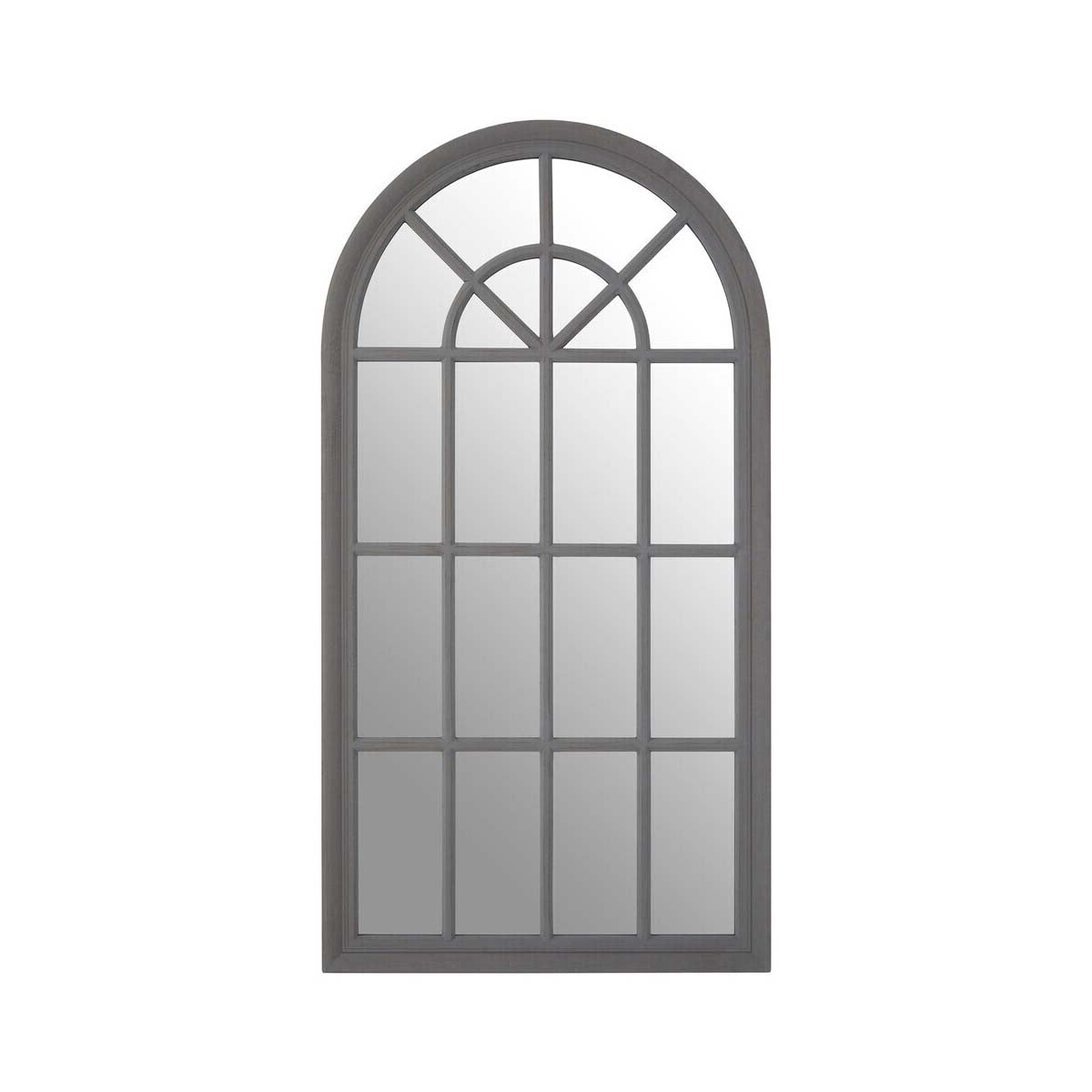 Hawthorne Grey Distressed Window Wall Mirror