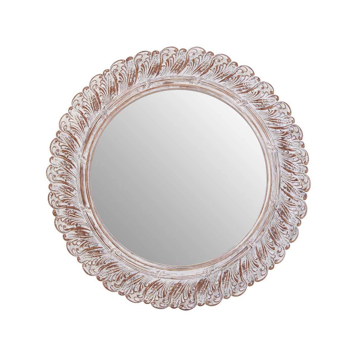 Plume Antique Grey Acanthus Leaf Wall Mirror