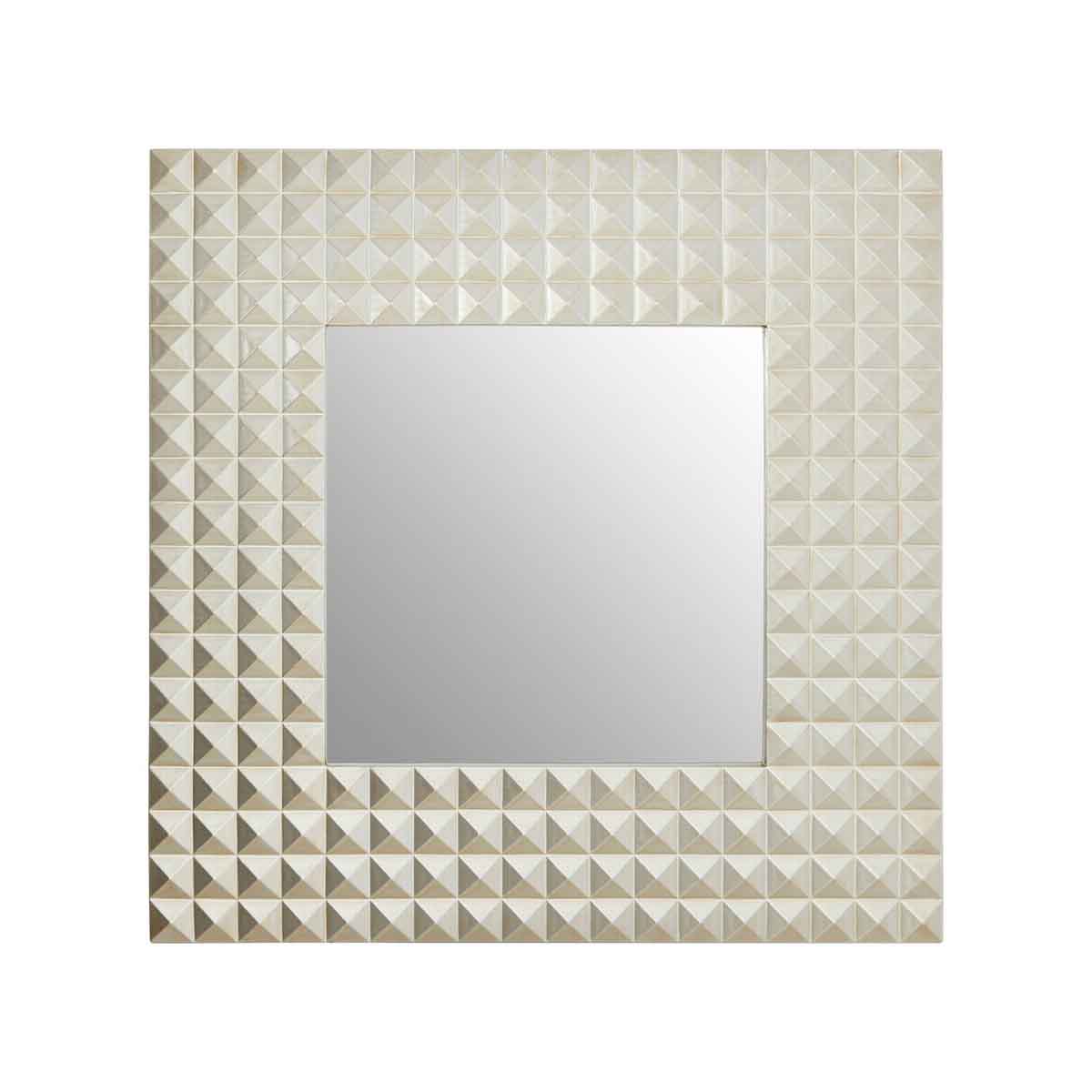 Dimano Champagne Finish 3D Geometric Wall Mirror