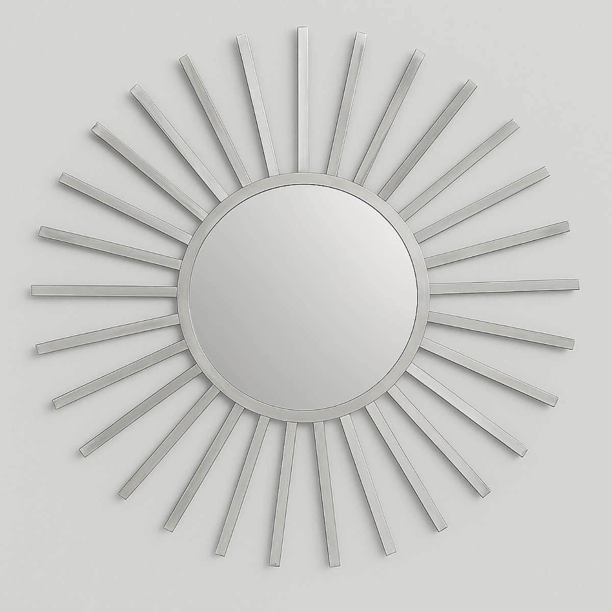 Farran Silver Finish Sun Wall Mirror