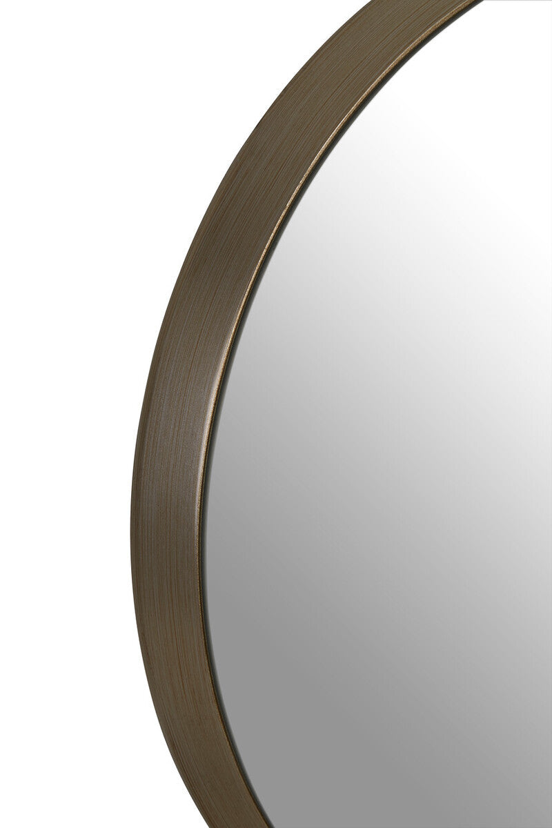 Athena Large Round Wall Mirror With Silver Frame