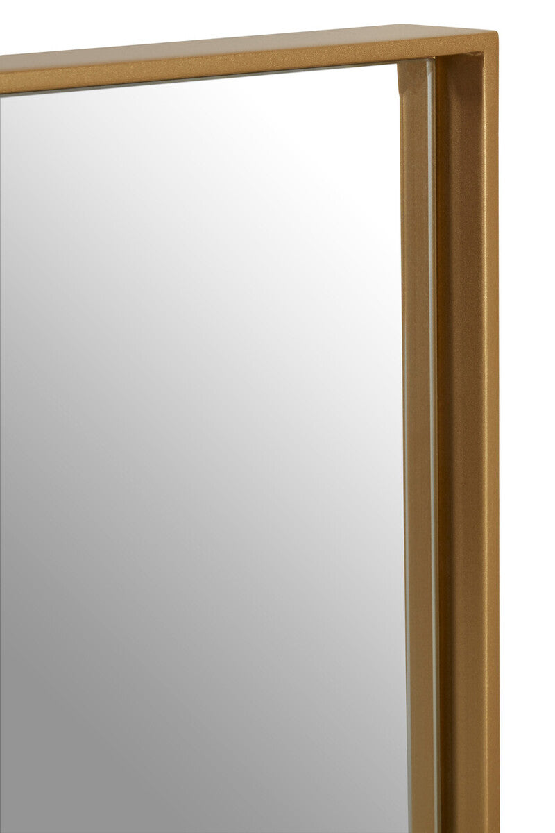 Ando Small Square Gold Finish Wall Mirror