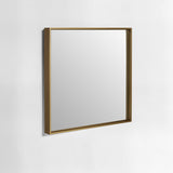 Ando Medium Square Gold Finish Wall Mirror