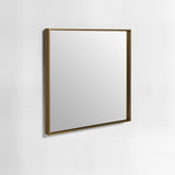 Ando Large Square Gold Finish Wall Mirror