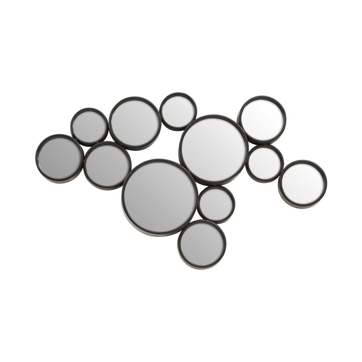 Persephone Large Black Multi Circles Wall Mirror