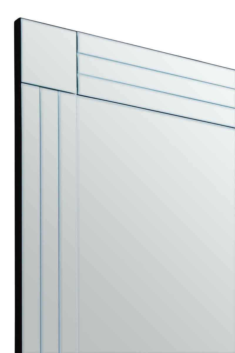 Sana Square Wall Mirror with Linear Detail
