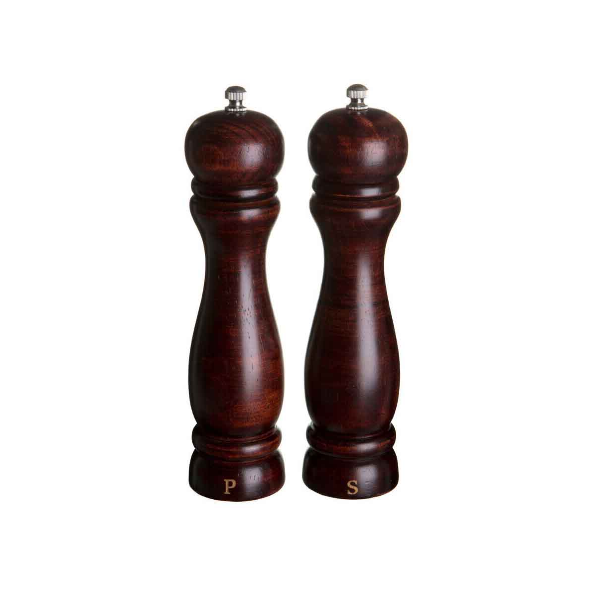 Natural Origins Rubberwood Salt And Pepper Mill Set