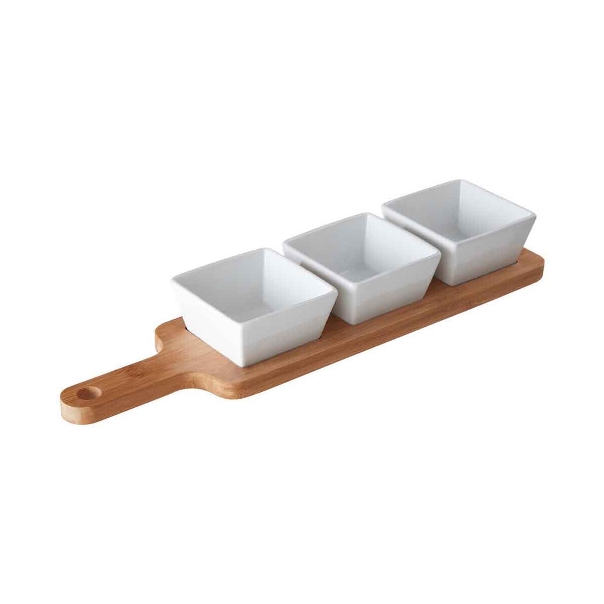 Soiree Serving Board With White Dishes