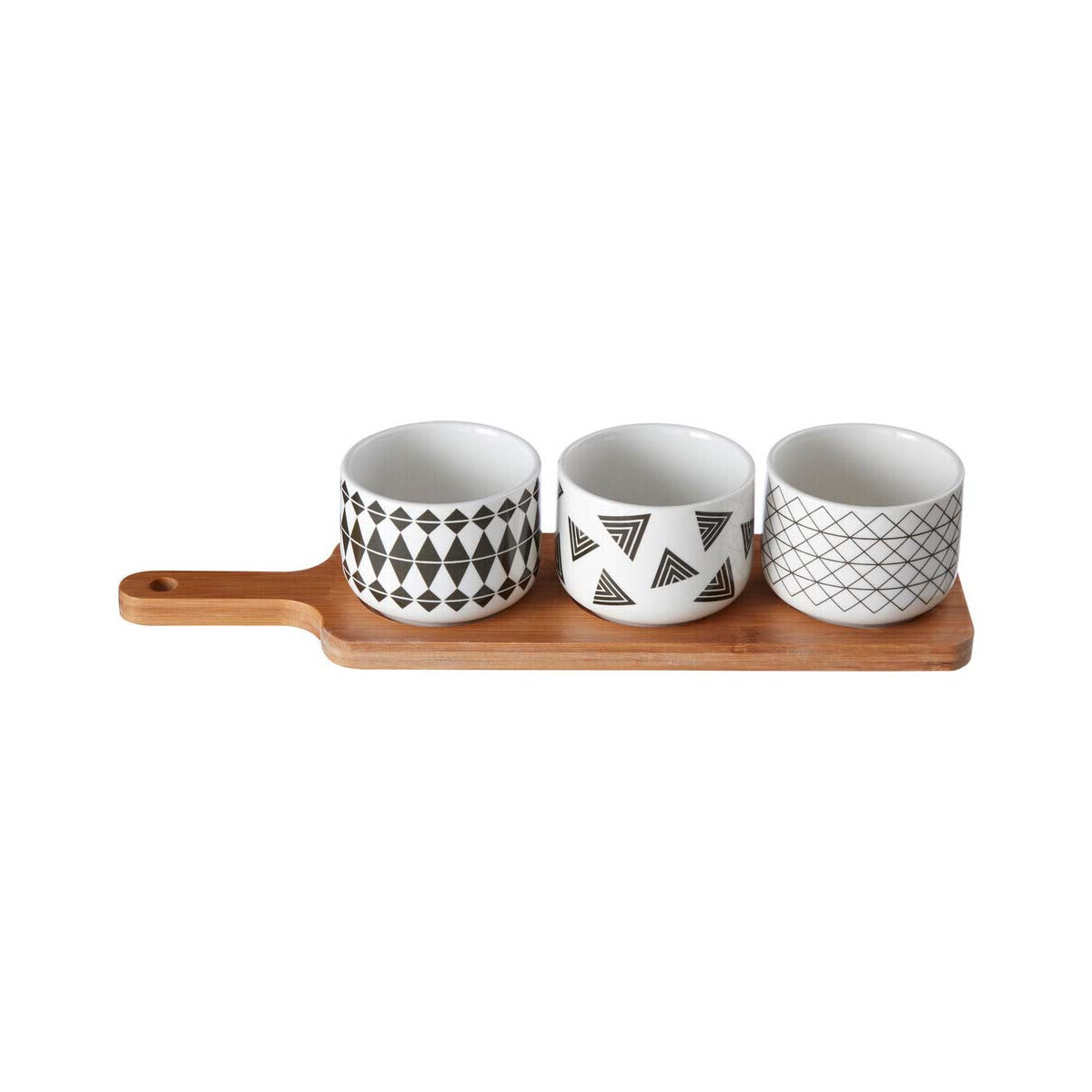 Soiree Serving Board With Patterned Dishes