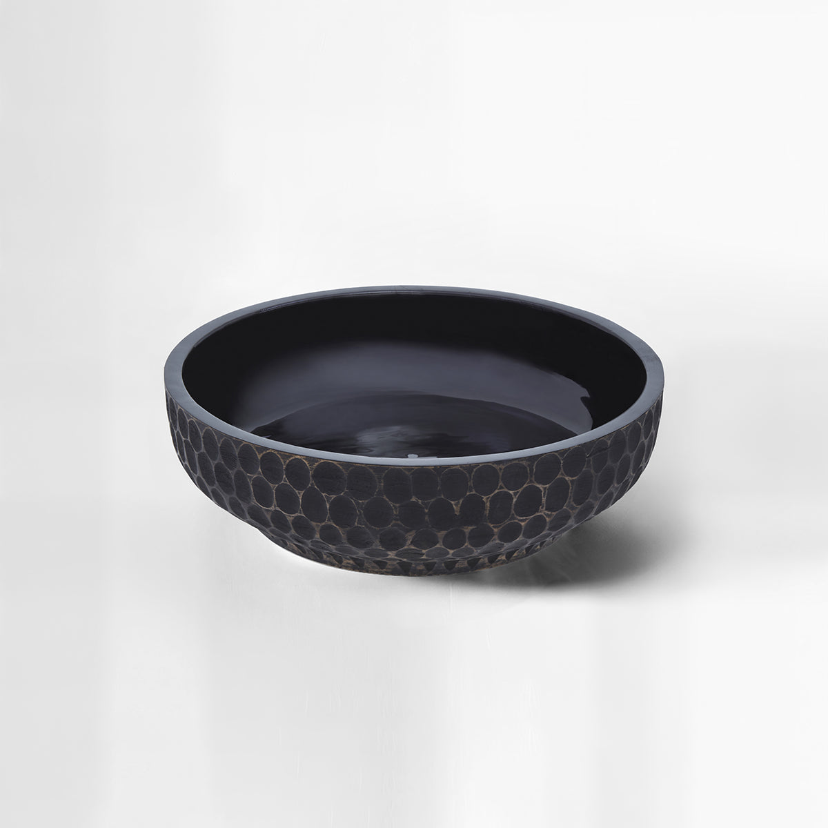 Kara Large Black Mango Wood Bowl