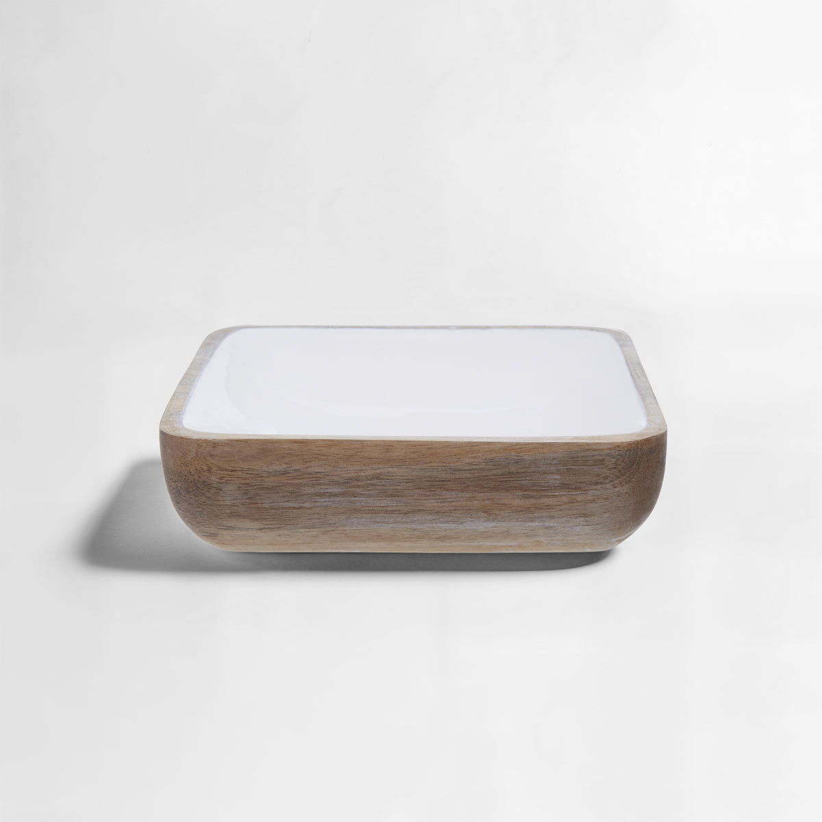 Kara Medium Mango Wood Square Bowl