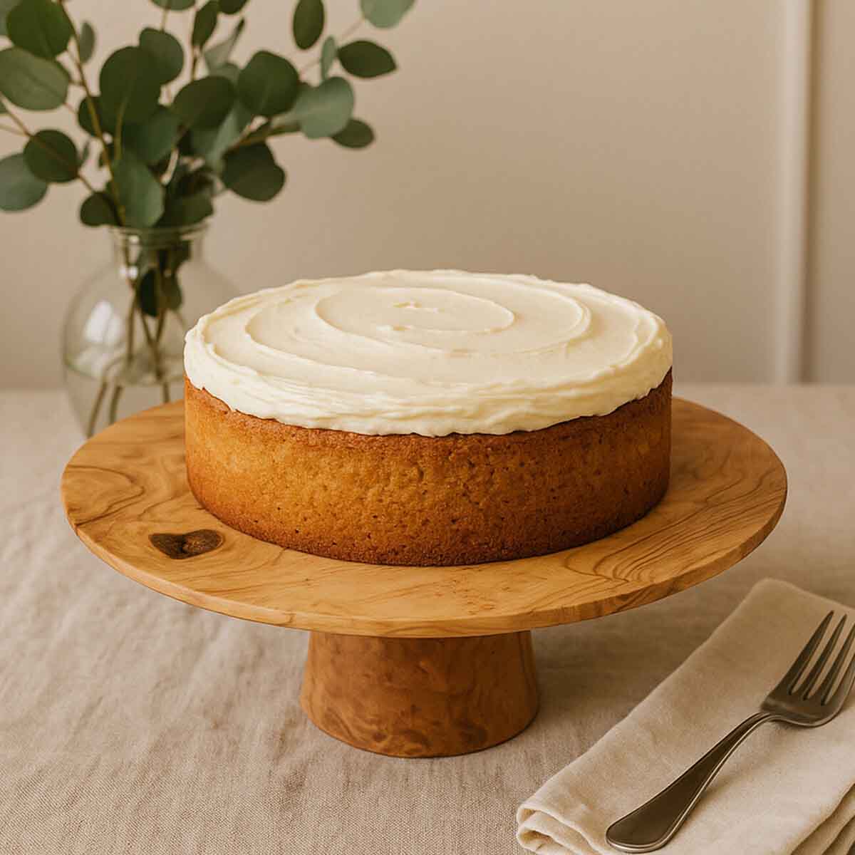 Kora Olive Wood Cake Stand