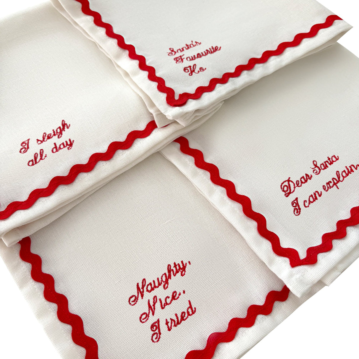 Christmas Cheeky Embroidered Sayings | Set 4