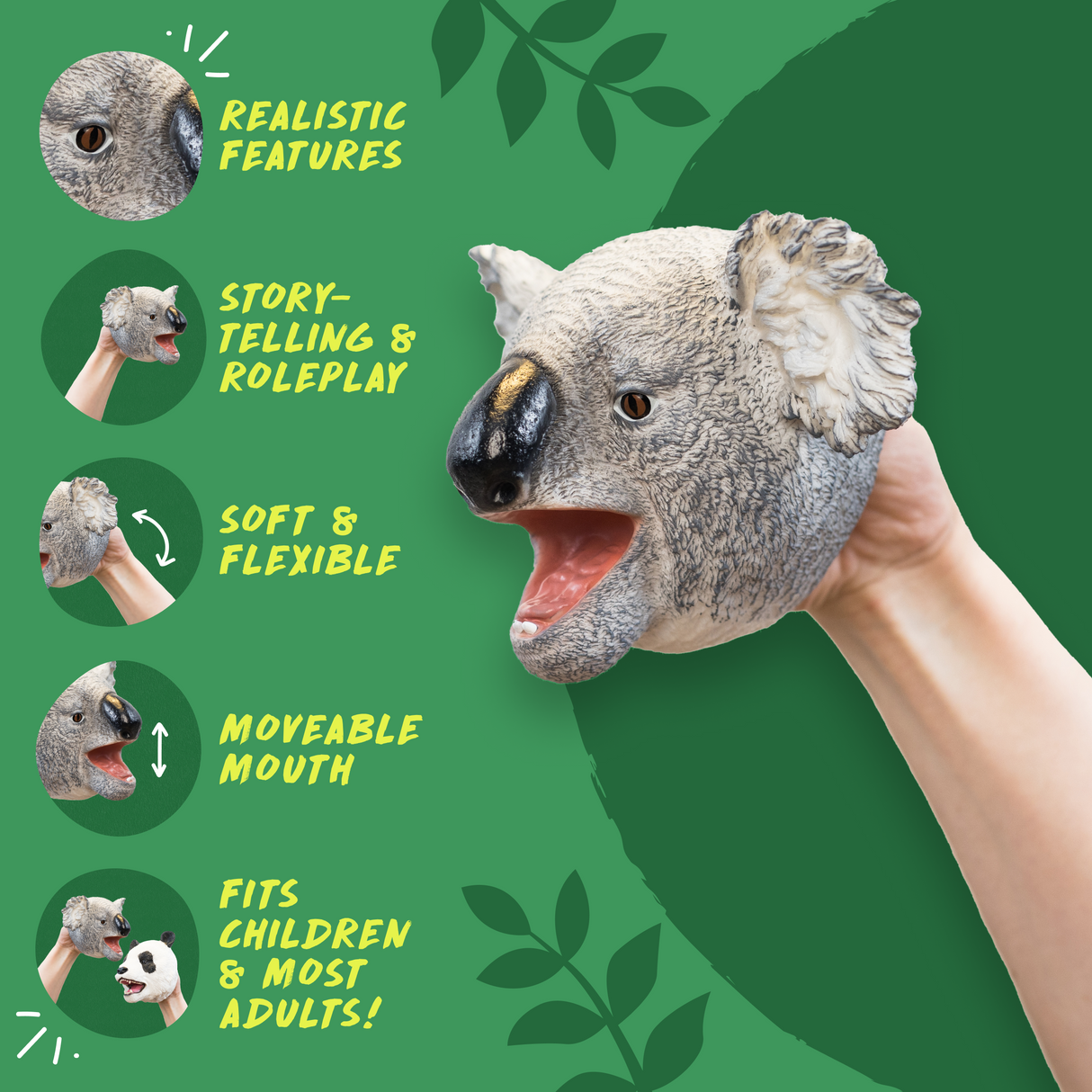 Wild Thingz Hand Puppet - Grey Koala