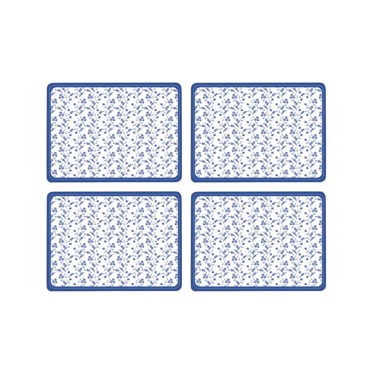 Blue Rose Set Of Four Placemats