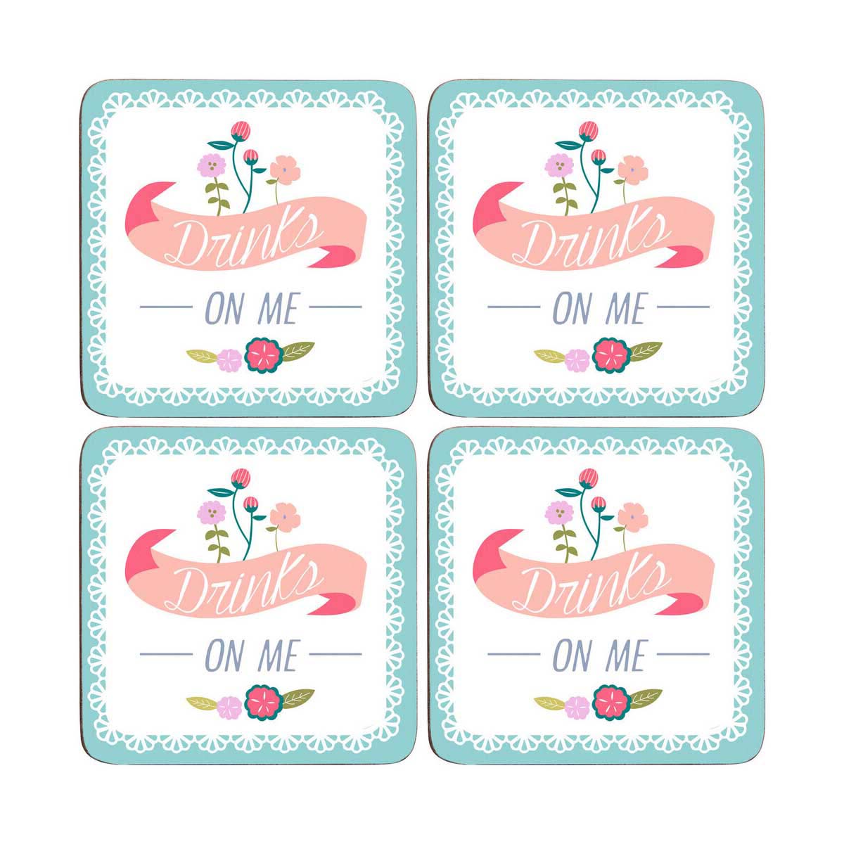 Set Of Four Amelie Cork Coasters