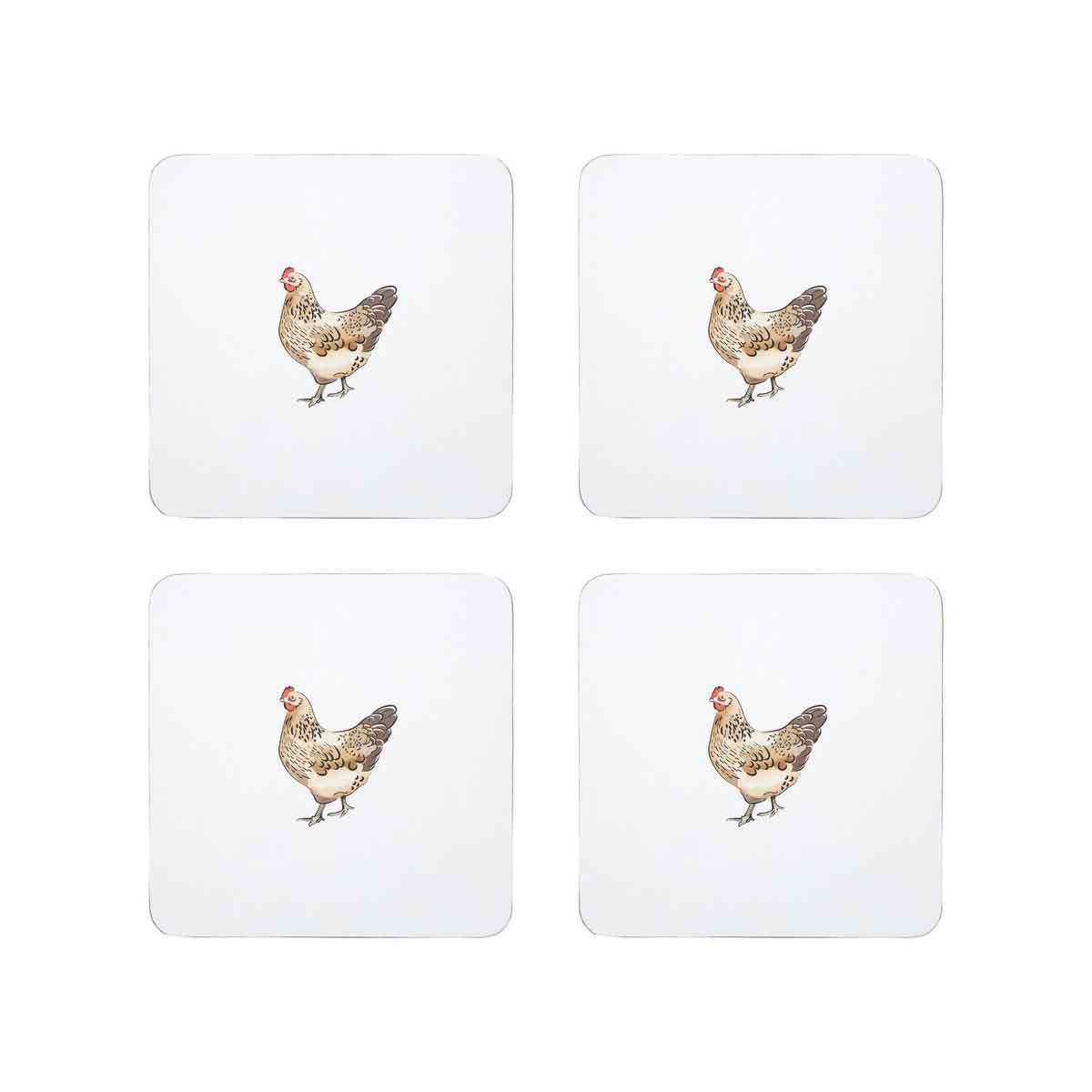 Set Of Four Mrs Henderson Cork Coasters