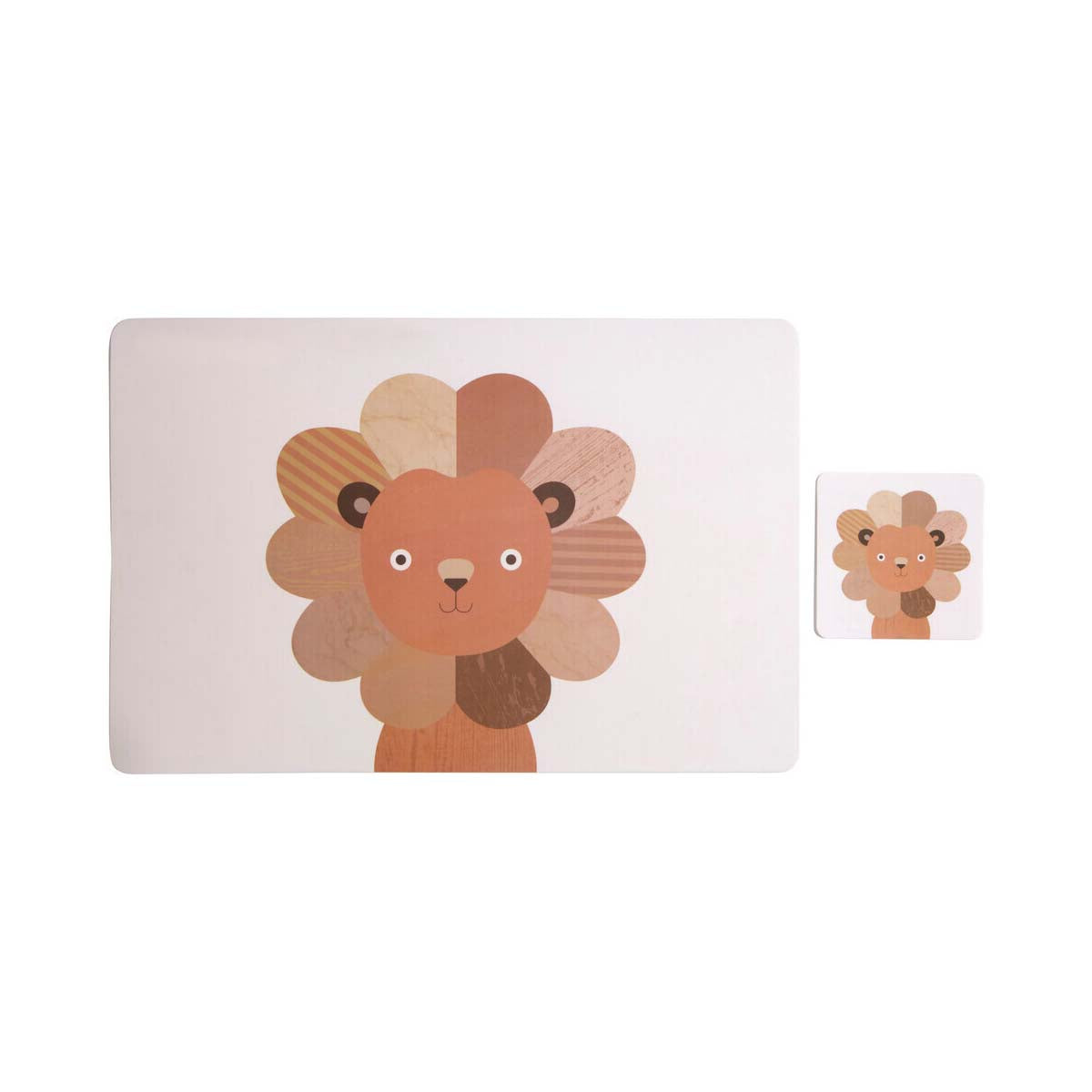 Effy Set Of 2 Lion Placemat And Coaster