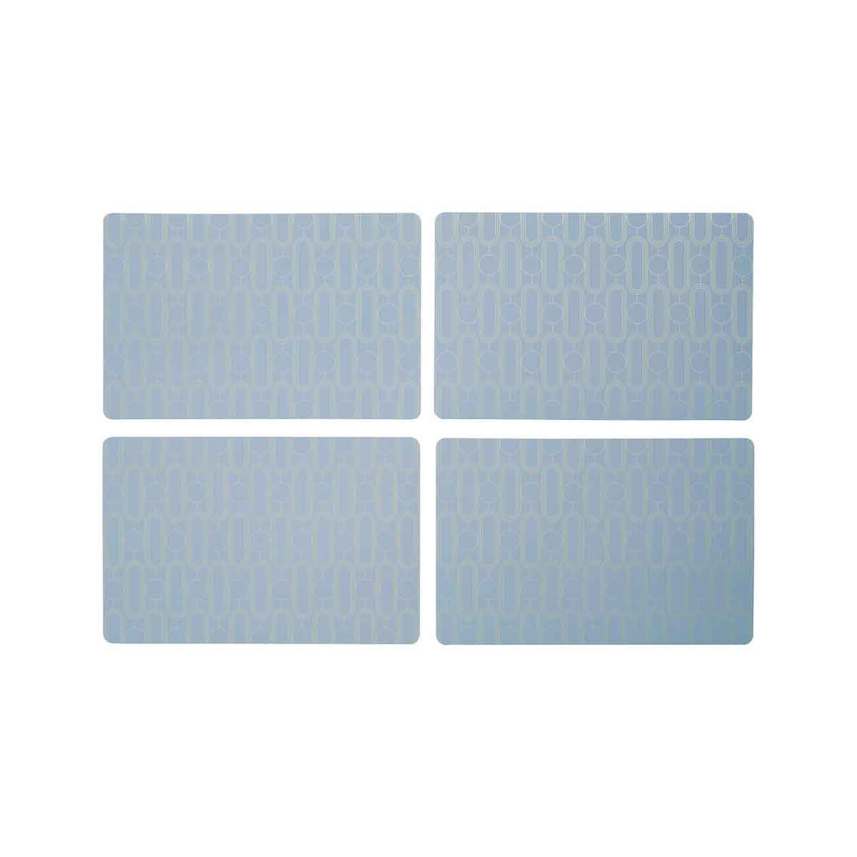 Frosted Deco Set of 4 Blue Placemats