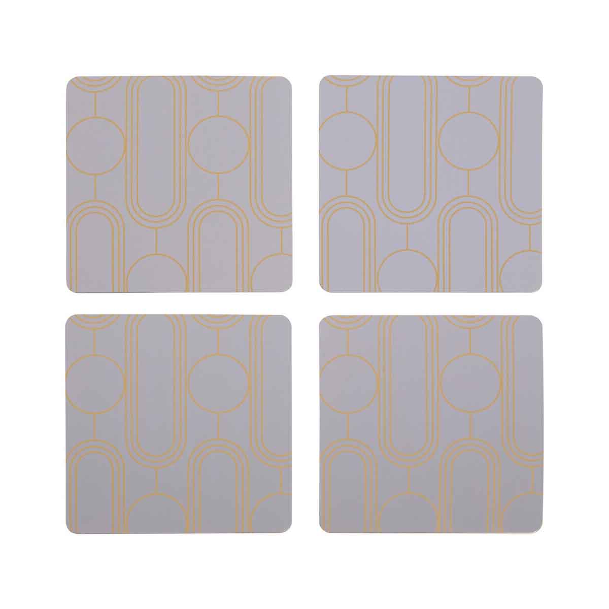 Frosted Deco Set of 4  Lilac Coasters