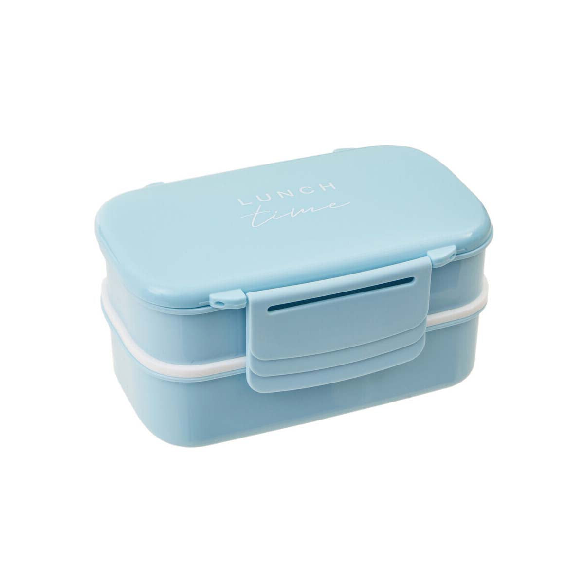 Grub Tub Light Blue Lunch Box With Cutlery