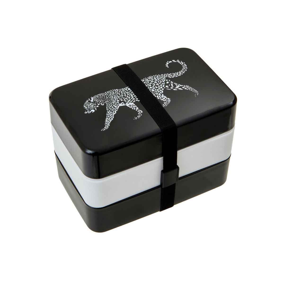 Grub Tub Leopard Lunch Box With Cutlery