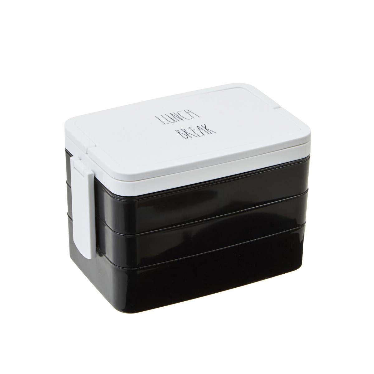 Grub Tub Black Lunch Box With Cutlery