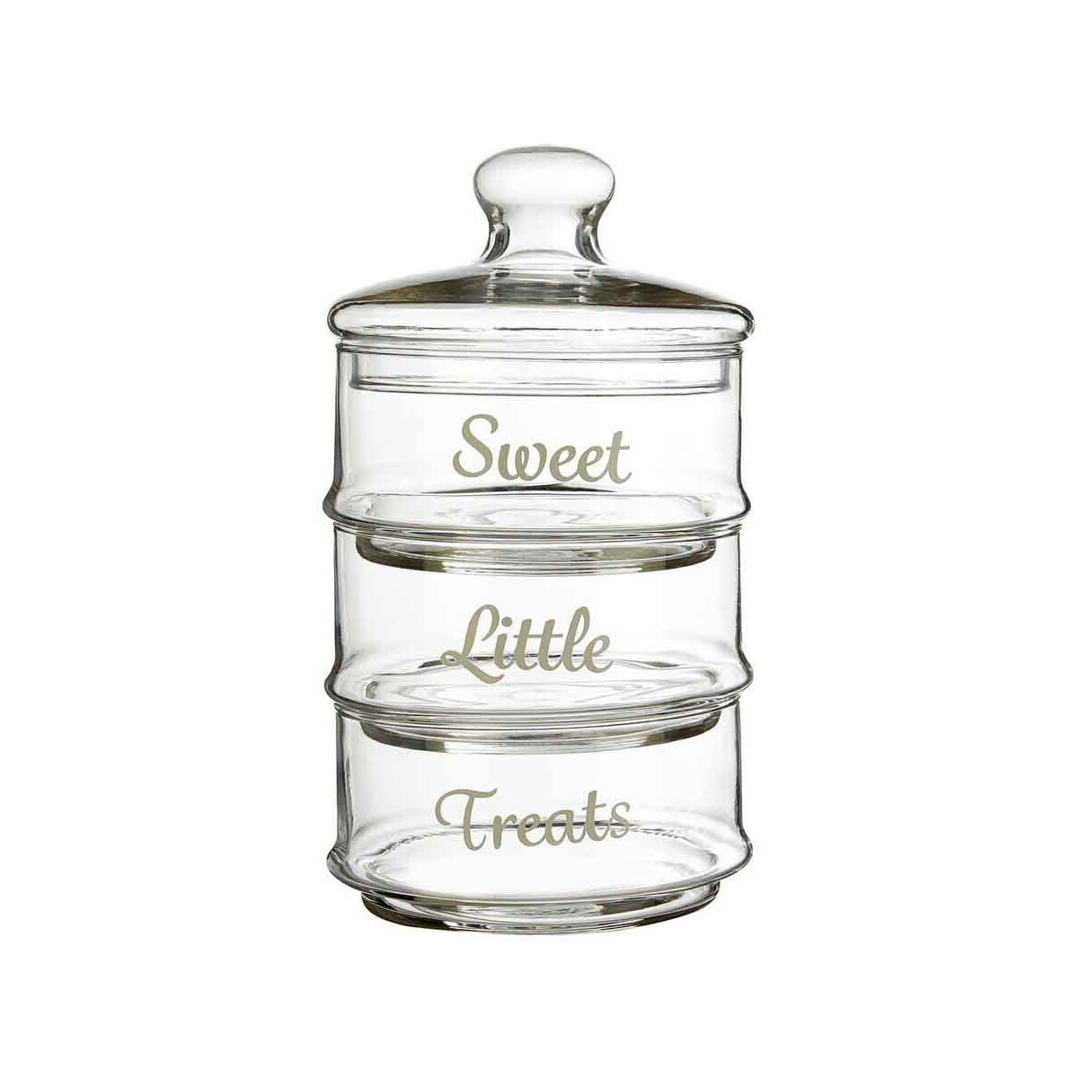 Stackable 3 Tier Glass Storage Jar