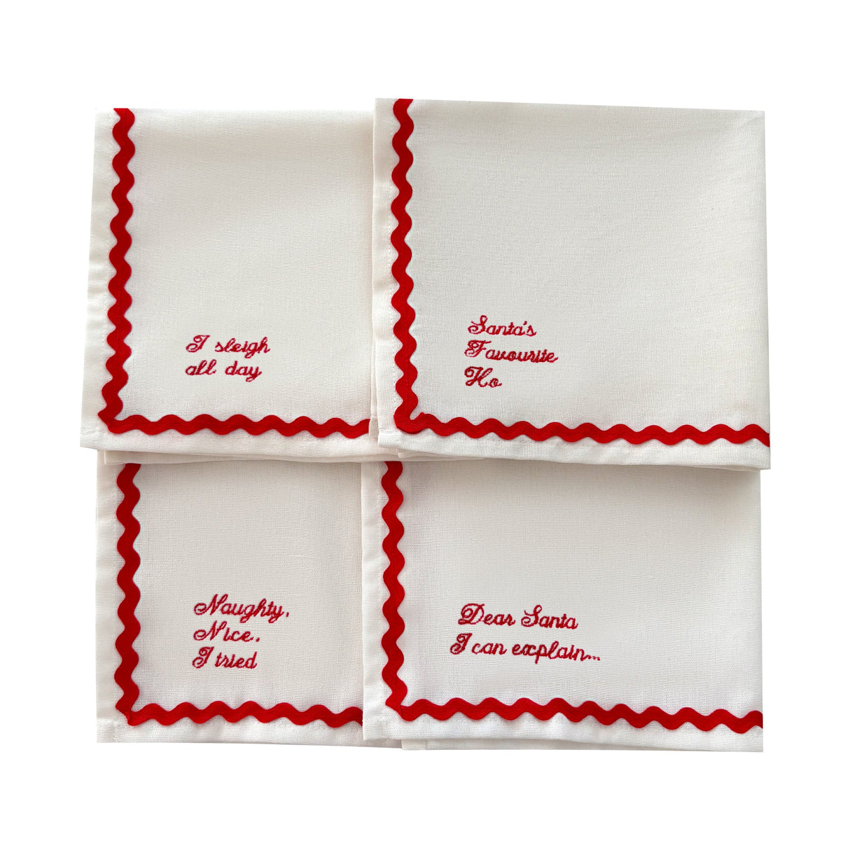 Christmas Cheeky Embroidered Sayings | Set 4