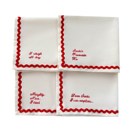 Christmas Cheeky Embroidered Sayings | Set 4