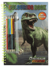 Dino Colouring Case Half Round - 51 Pcs