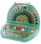 Dino Colouring Case Half Round - 51 Pcs