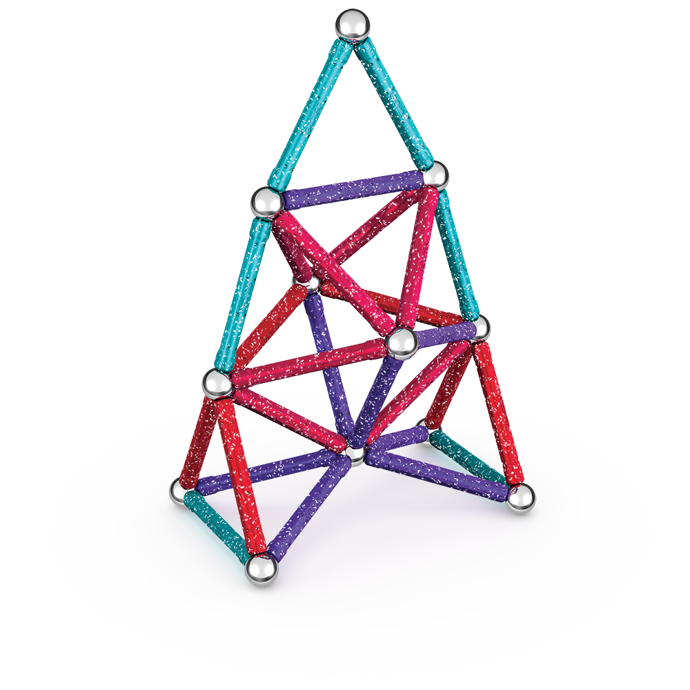 Geomag Glitter Recycled 60 Pieces Set