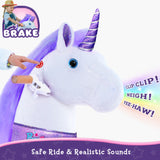 Ride-on Plush Unicorn Age 4-8 Purple（UK&EU in Stock）