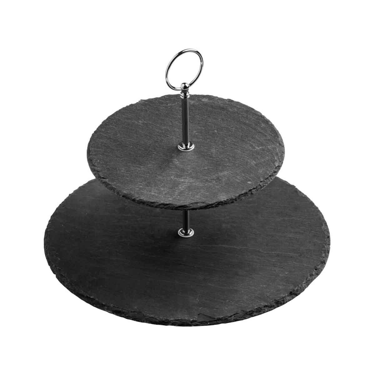 Slate 2 Tier Round Cake Stand