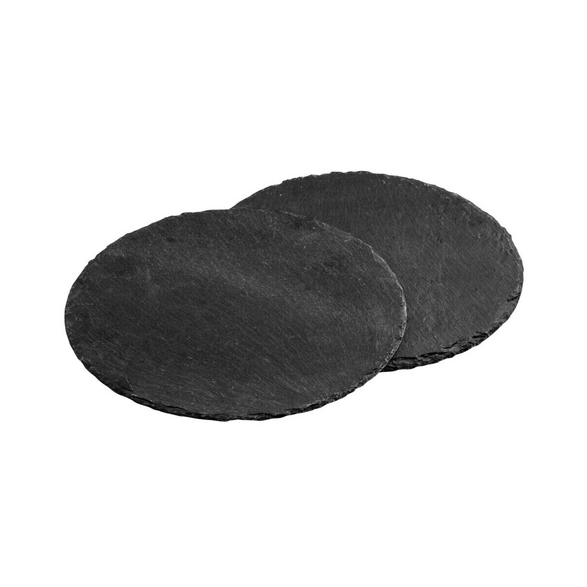 Set Of Two Slate Round Placemats
