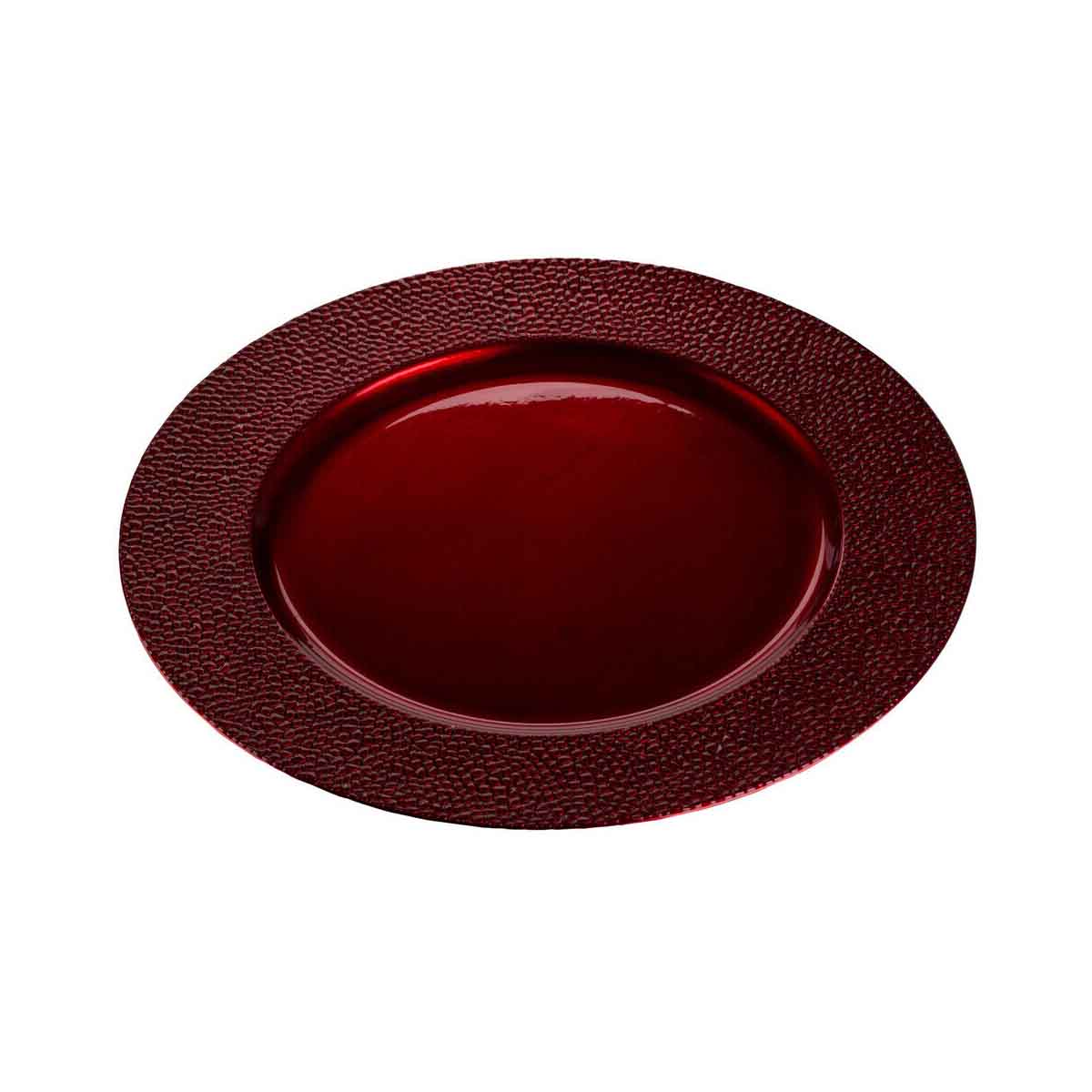 Paxton Red Pebble Effect Charger Plate